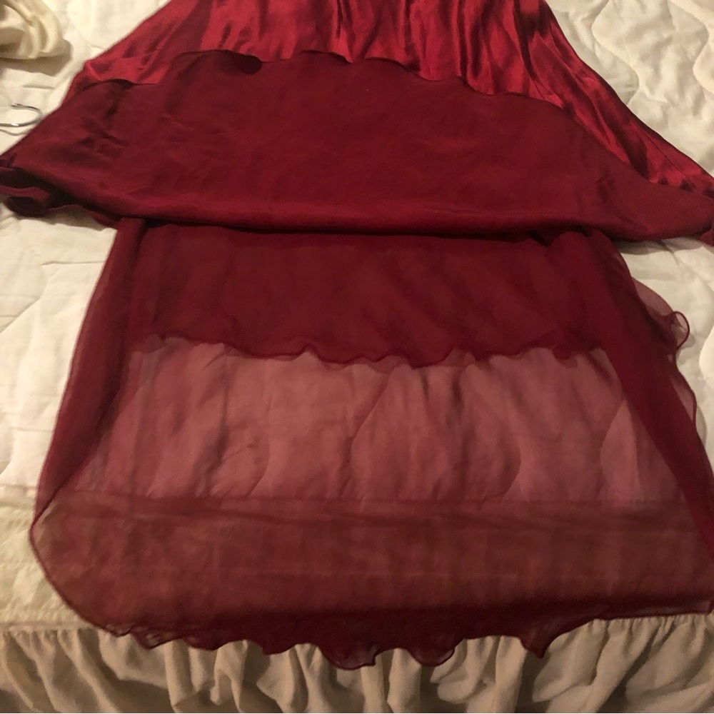 Cache Silk Vintage Dress Red Size 4 - Picture 14 of 15